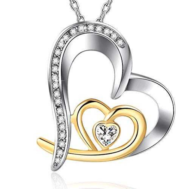Women's Sterling Silver Heart Pendant With 18 Inch Chain
