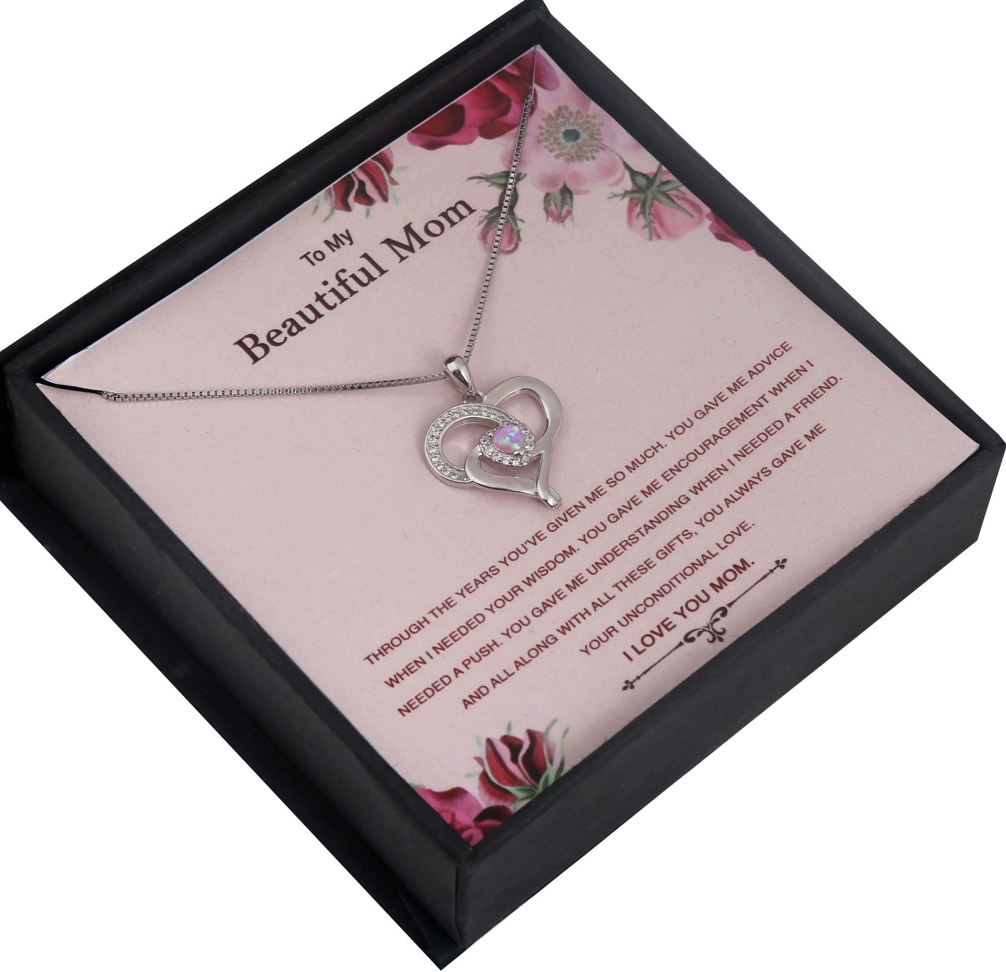 Mom Personalised Gift With Sterling Silver Pendant Necklace