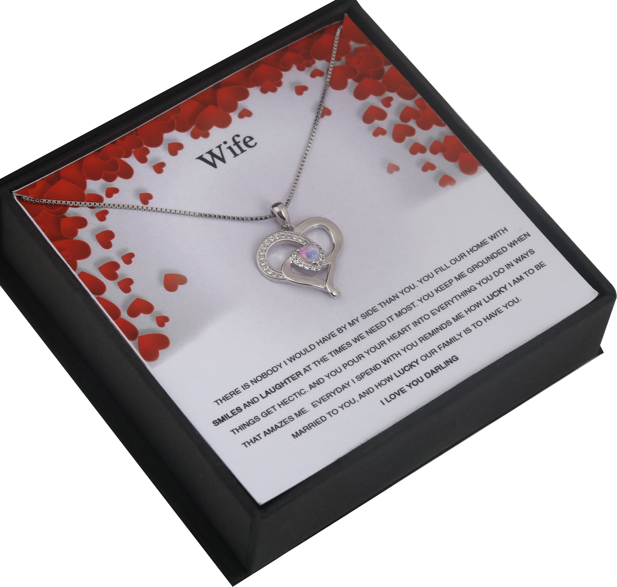 Wife Personalised Gift With Sterling Silver Pendant Necklace