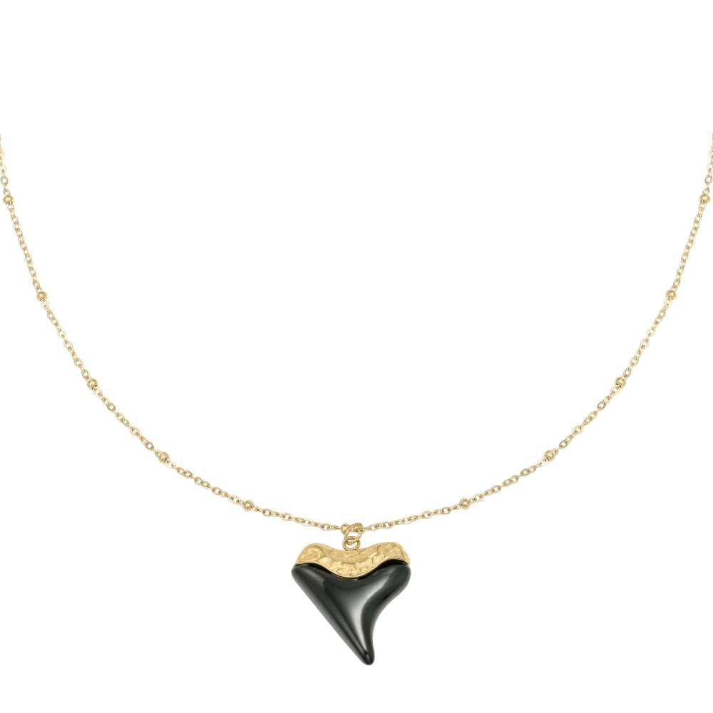 Women's Stainless Steel Tilted Heart Pendant Necklace