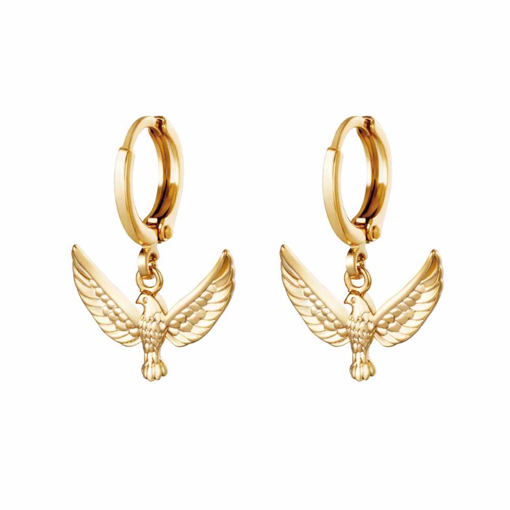 Women's Gold Plated Eagle Drop Earrings