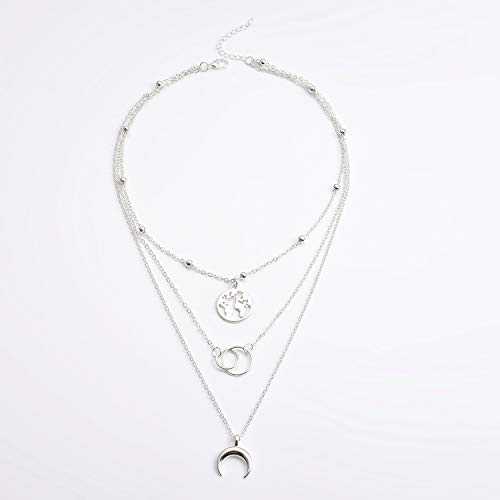 Women's Multi-Layered Bohemia Hoop Necklace With 18 Inch Chain
