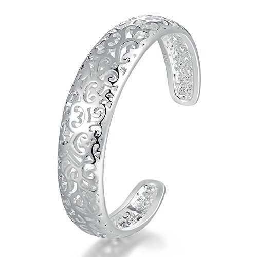 Women's Sterling Silver Trellis Design Open Style Bracelet