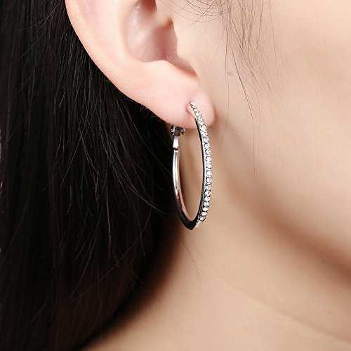 Platinum Hoop Earrings 