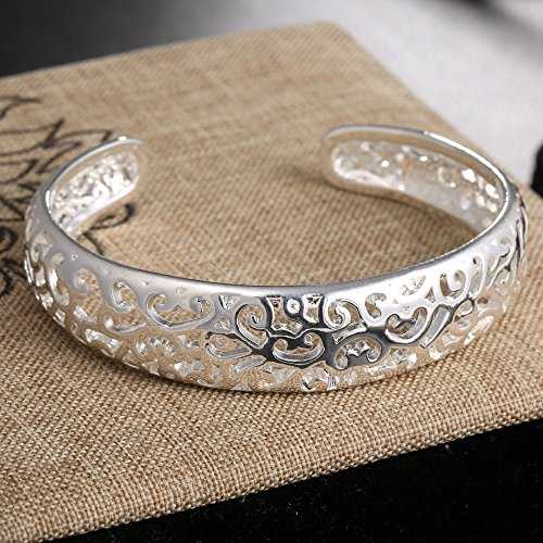 Women's Sterling Silver Trellis Design Open Style Bracelet