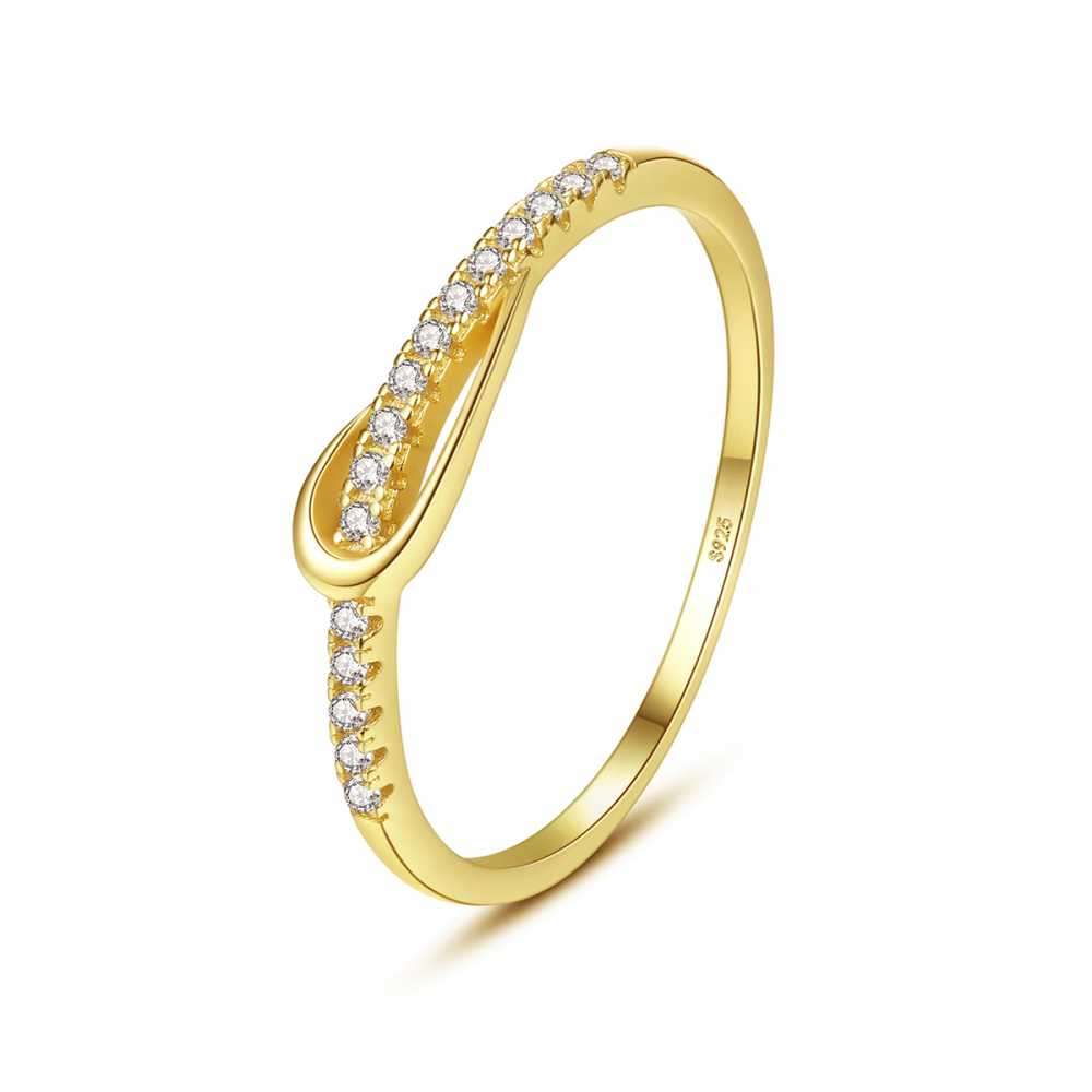 Women's Sterling Silver Eternity Ring With Cubic Zirconia