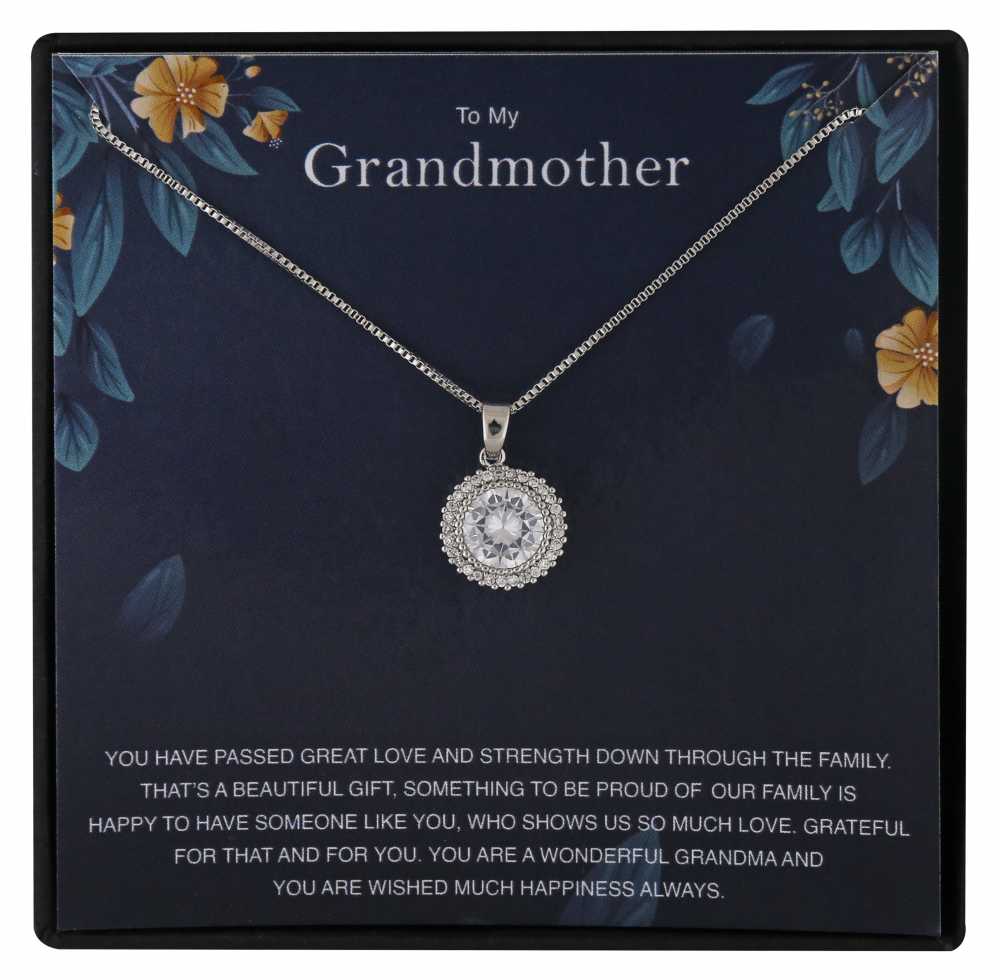 Grandma Personalised Gift With Sterling Silver Pendant Necklace