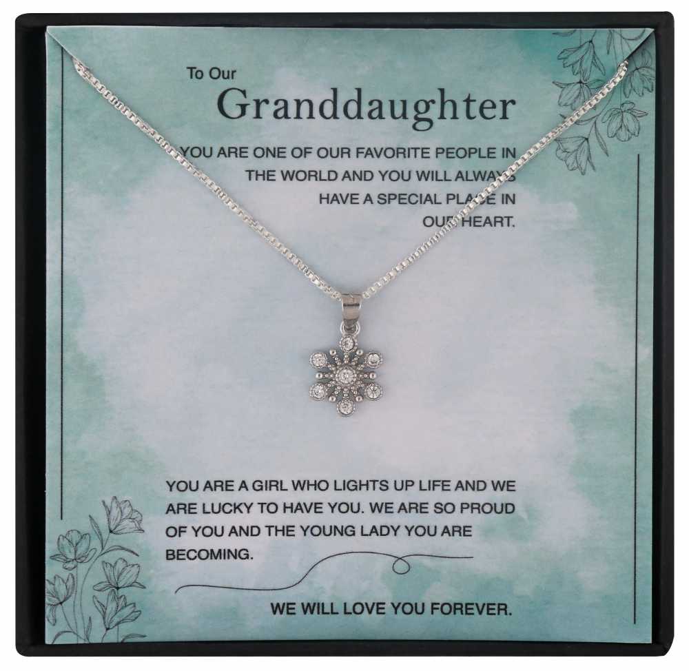 Granddaughter Personalised Gift With Sterling Silver Pendant Necklace