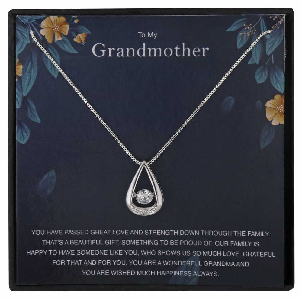 Grandma Personalised Gift With Sterling Silver Pendant Necklace