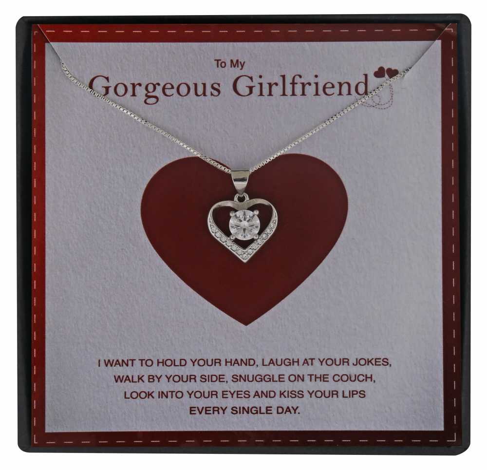 Girlfriend Personalised Gift With Sterling Silver Pendant Necklace