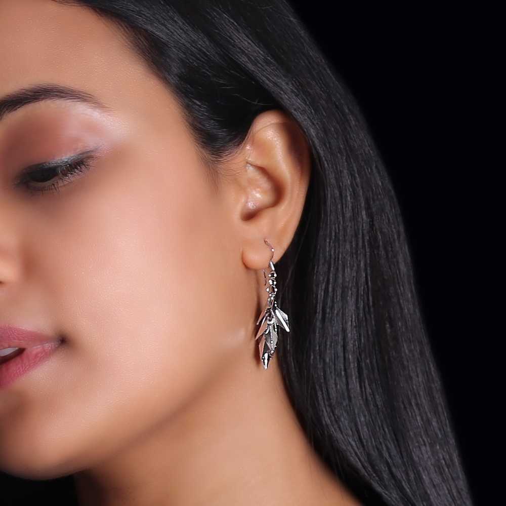 Women's Sterling Silver Sharp Dangle Earring