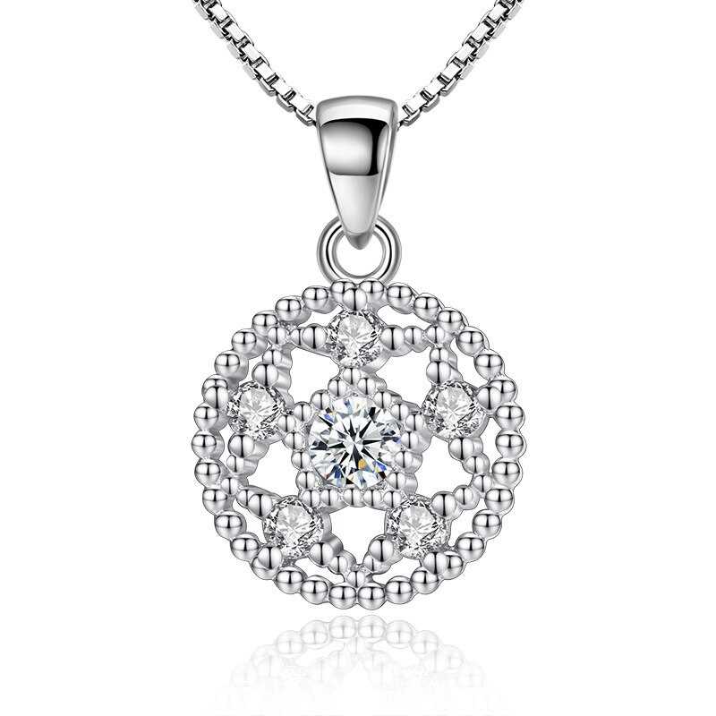 Women's Sterling Silver Zirconia Star Pendant With 18 Inch Chain