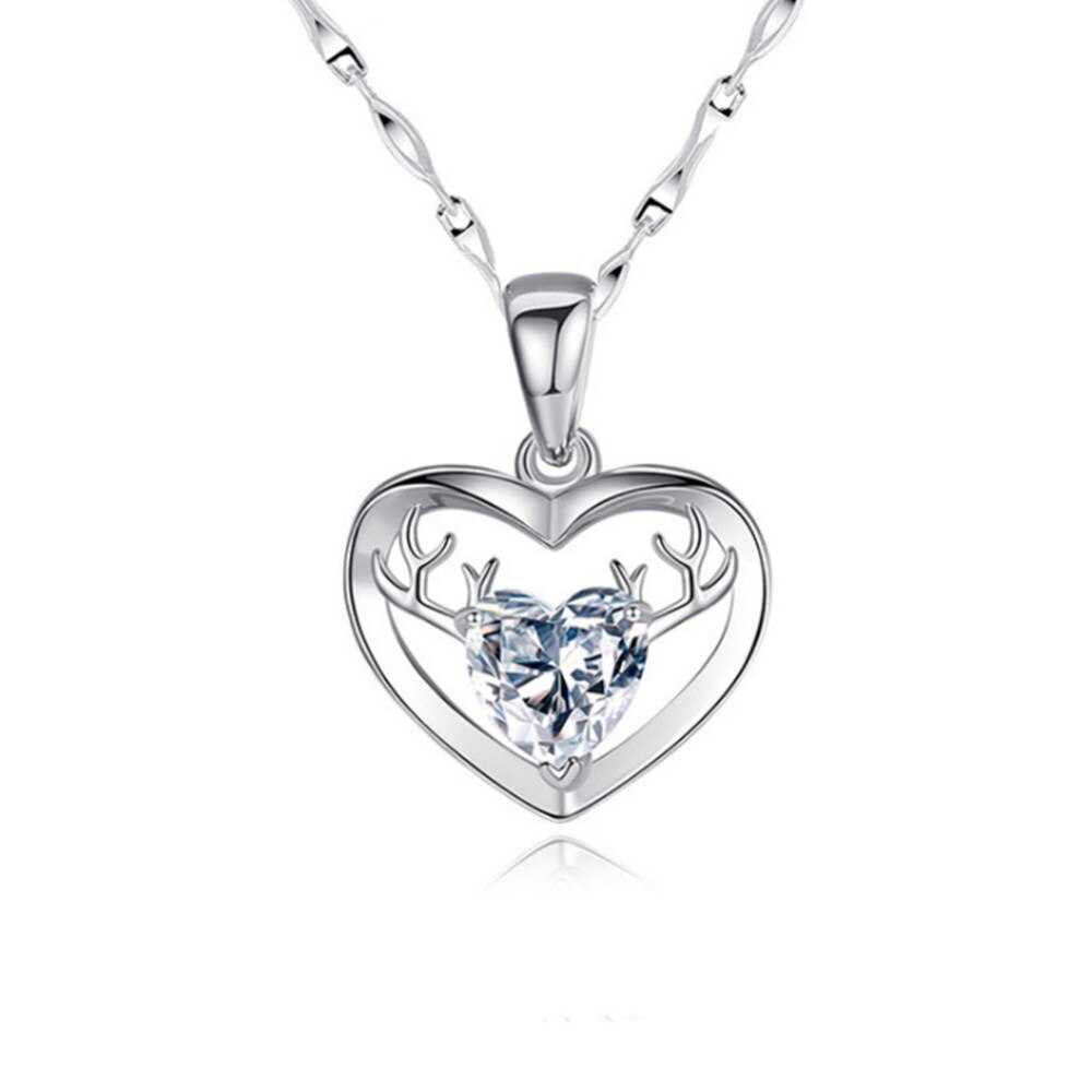 Women's Sterling Silver Heart Pendant Necklace
