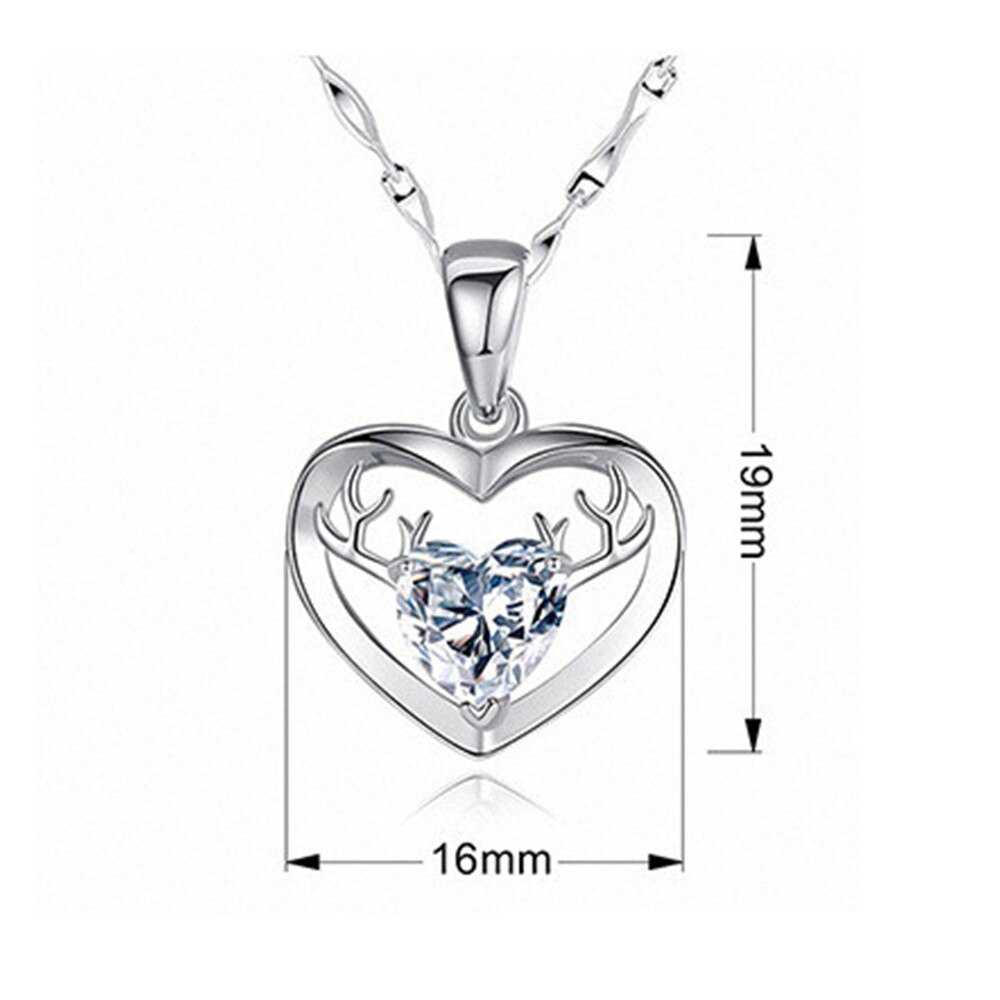 Women's Sterling Silver Heart Pendant Necklace