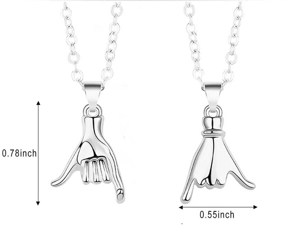 Women's Pinky Promise Pendant Necklace Set of 2
