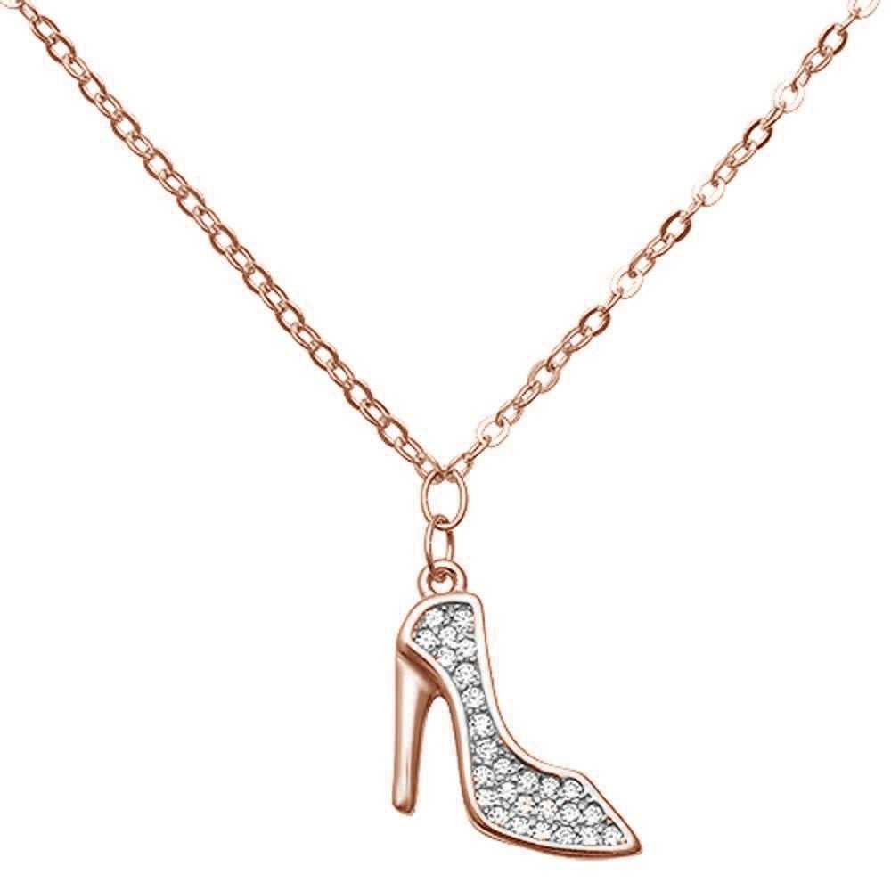Women's Sterling Silver High Heel Pendant With 18-Inch Chain