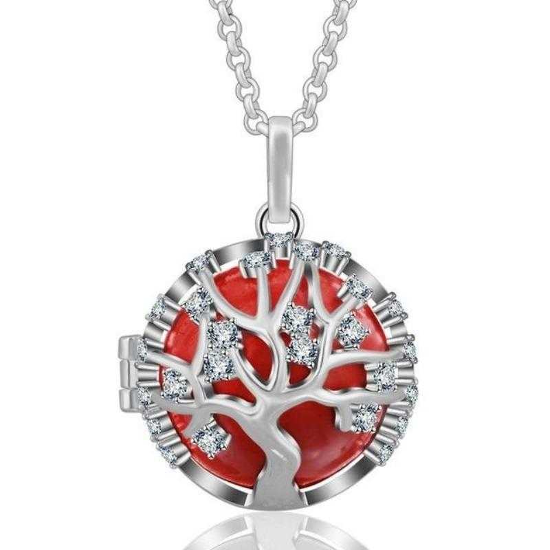 Women's Tree Of Life Pendant Necklace With A Harmony Chime Ball