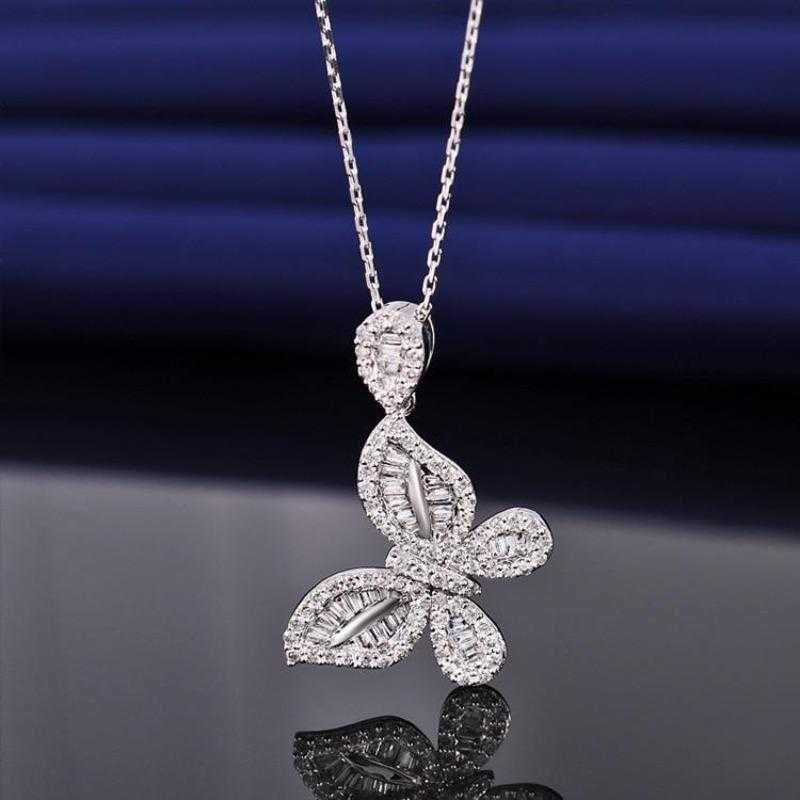 Women's Sterling Silver Butterfly Pendant With 18 Inch Chain