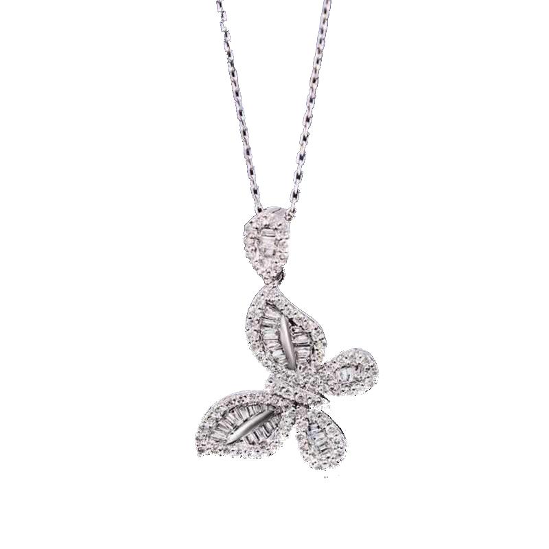 Women's Sterling Silver Butterfly Pendant With 18 Inch Chain