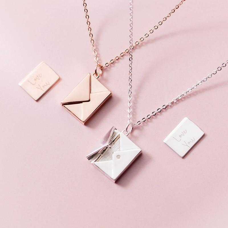 Envelope Pendent Necklace With Love Letter