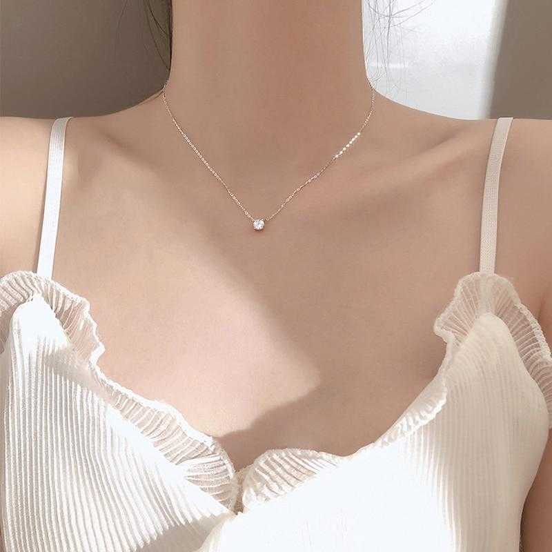 Women's Sterling Silver Gemstone Pendant Necklace