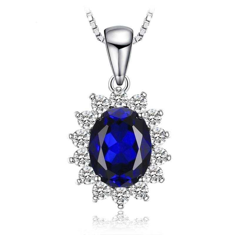 Women's Sterling Silver Jewellery Set With Sapphire