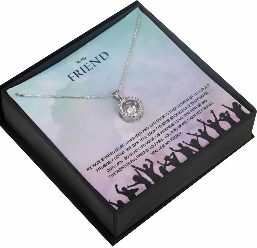 Friend Personalised Gift With Sterling Silver Pendant Necklace